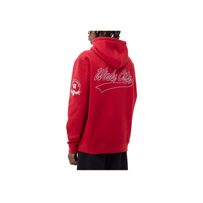 Mitchell Ness Sweatshirts Unisex Red-2