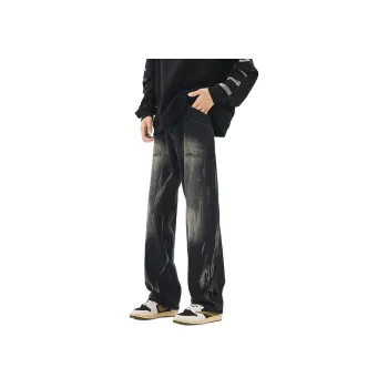NVRFRGT Jeans Unisex Black Gray Color
