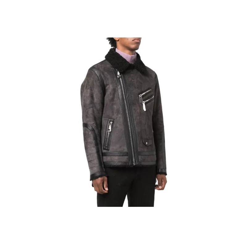 PHILIPP PLEIN Iconic Plein Suede Biker Jacket-1