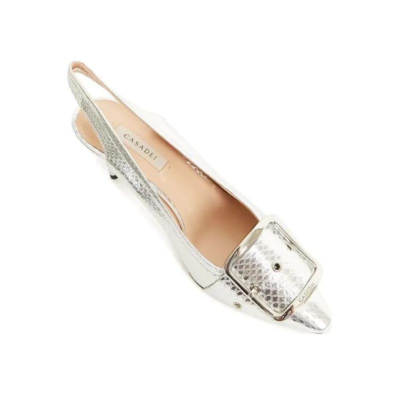 Casadei Slim Heel High Heels 6cm Women's Silver-2
