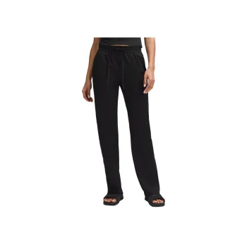 Lululemon Soft JerseyStraight Leg Mid Rise Pant Regular Knitted Sweatpants 32' Women's