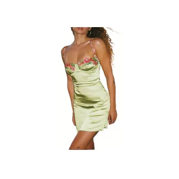 PRINCESS POLLY KENZIE MINI DRESS Slip Dress Women's Avocado Green