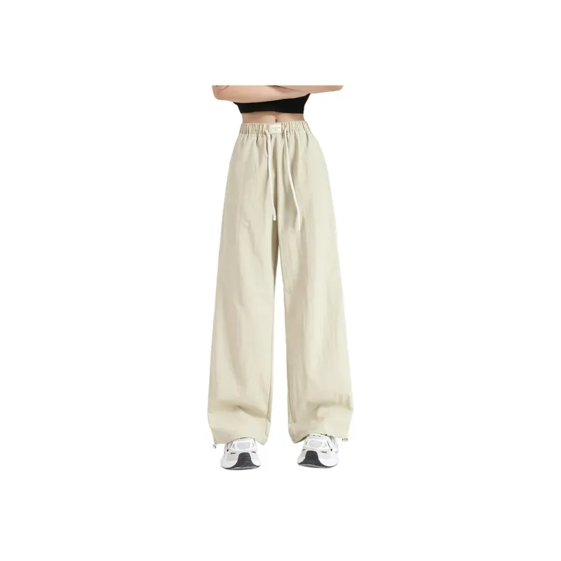 Tonlion Casual Pants Women's Gray Pea Green-17