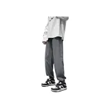 Gray Ice Silk Cuffed Pants