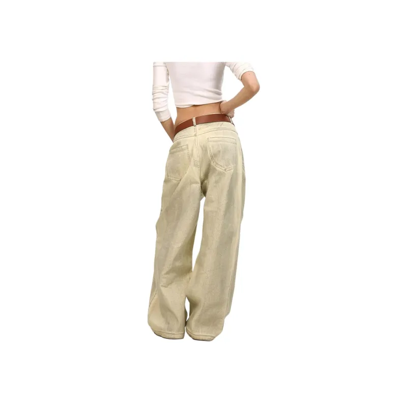 NEAR HERE Jeans Unisex Apricot-4