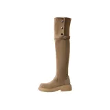 Khaki, Fleece-Lined Fabric Surface