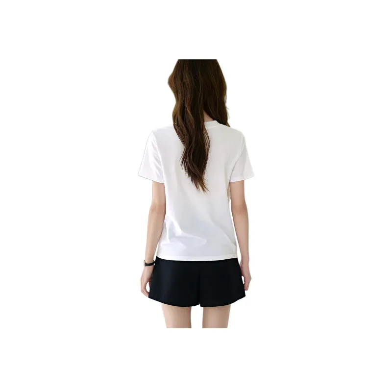 Mo Han Yi Mei Regular T Shirt Women's White-0