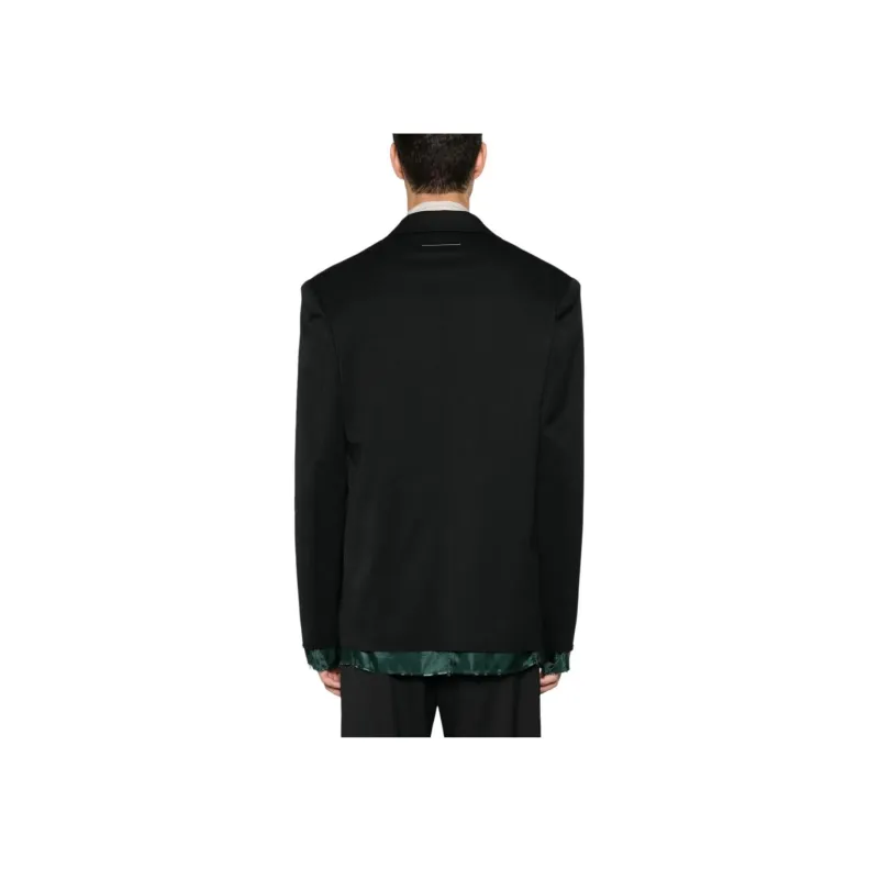 MM6 Maison Margiela Signature Single-Siitch Logo Raw Cut Edge Jacket-2