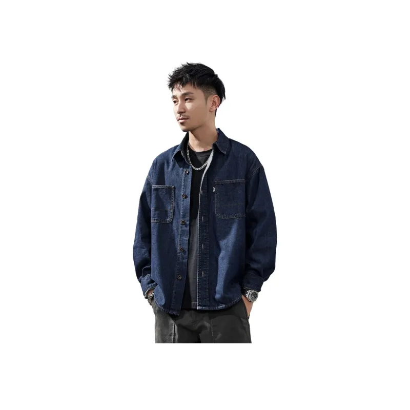 Jeep Denim Jackets Men Blue-0