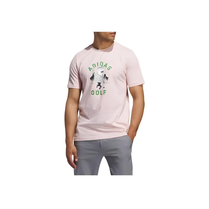 Adidas Regular T Shirt Men's Sand Brown Pink-1