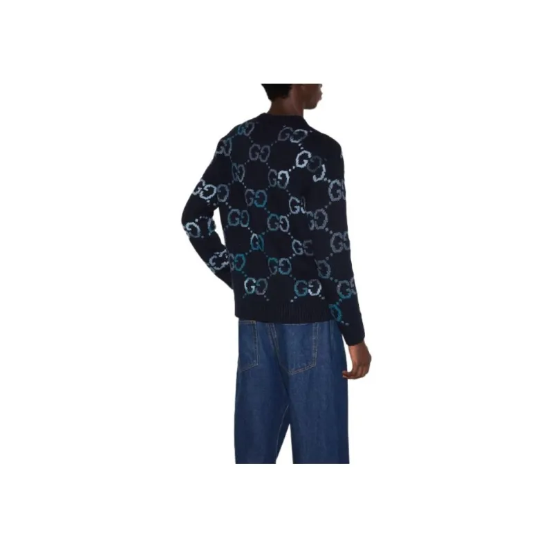GUCCI Gg Jacquard Crewneck Jumper-3