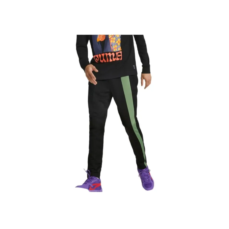 PUMA Sports Pants Men Gray Green-3