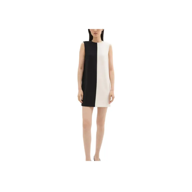 THEORY Sleeveless Dress Women's Black White ANW-1