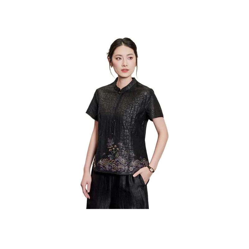 Yi Mengyuan Shirt Women's Black-4