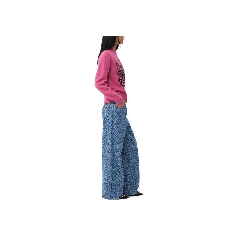 GANNI Ruffled Organic cotton Midi Skirt-1