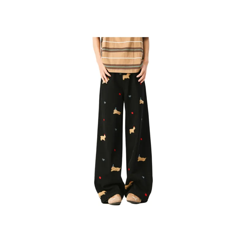 JUNGLE PANDA Jeans Unisex Black-12