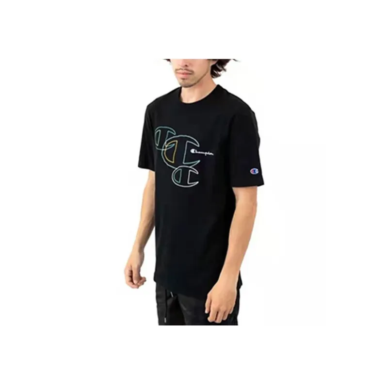 Champion T Shirt US Version Unisex Black-1