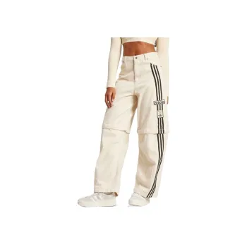 Adidas Originals SS25 Jeans Women's Natural Denim Beige Yellow