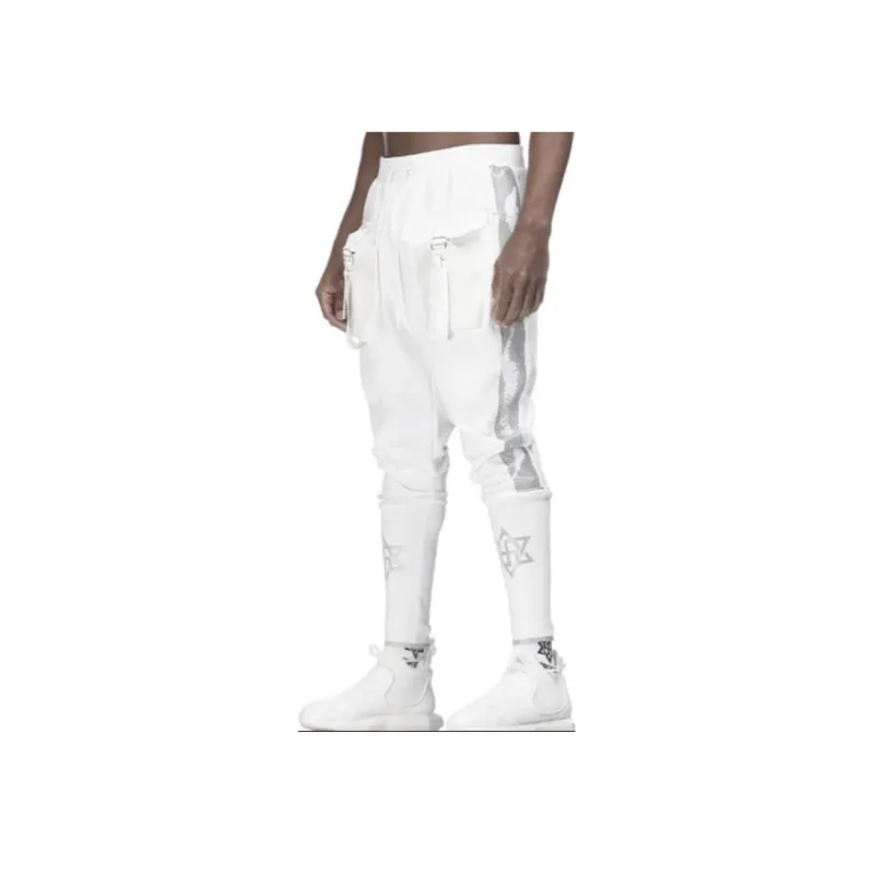 NORVINCY Mecha 3D Effect Magnetic Snap Pocket Knitted Sweatpants Men's-4