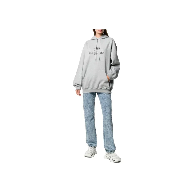 Balenciaga Sweatshirt Loose Fit Women's Gray-1