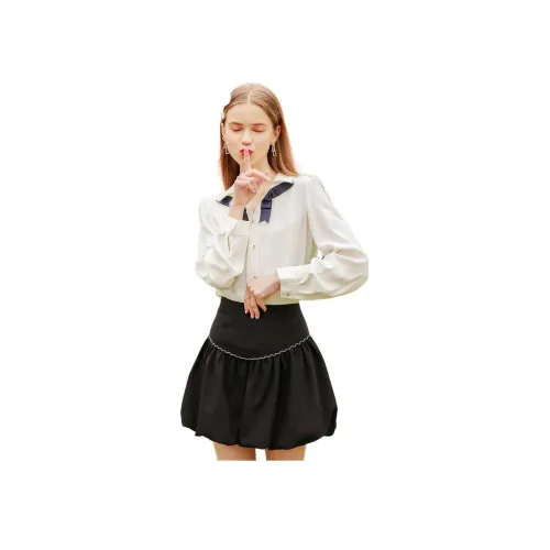 Lagogo 블랙 여성 캐주얼 숏 스커트