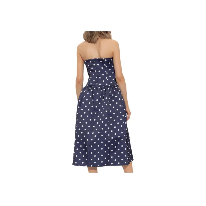 Self portrait Polka dot Midi Dress-3