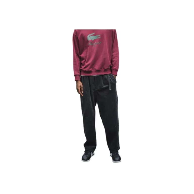 Beams SS24 Casual Pants Men's Charcoal Gray-2