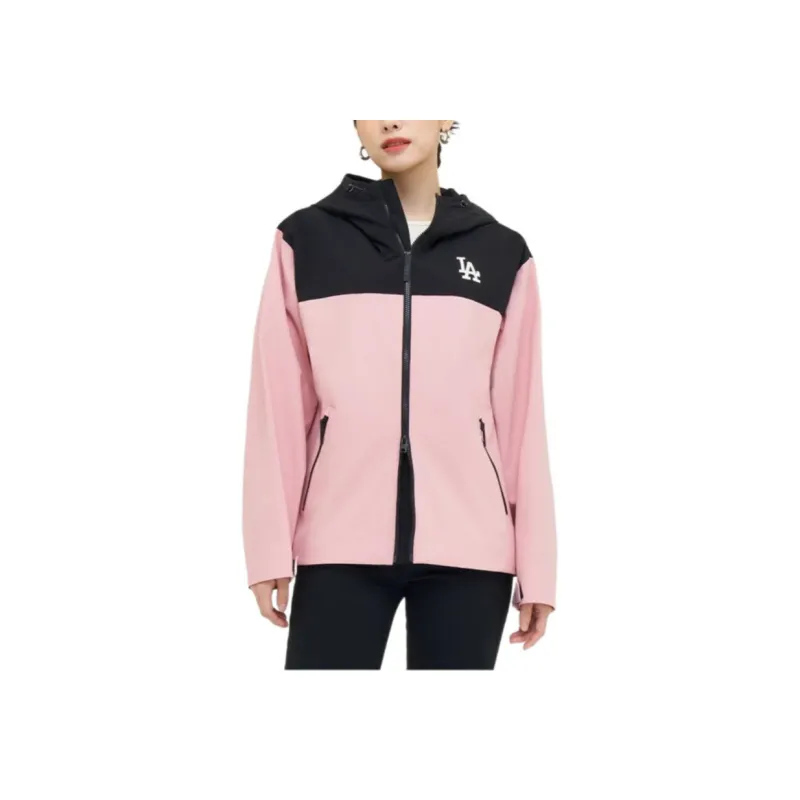 MLB Los Angeles Dodgers Jackets Coats Unisex Hemp Pink-2