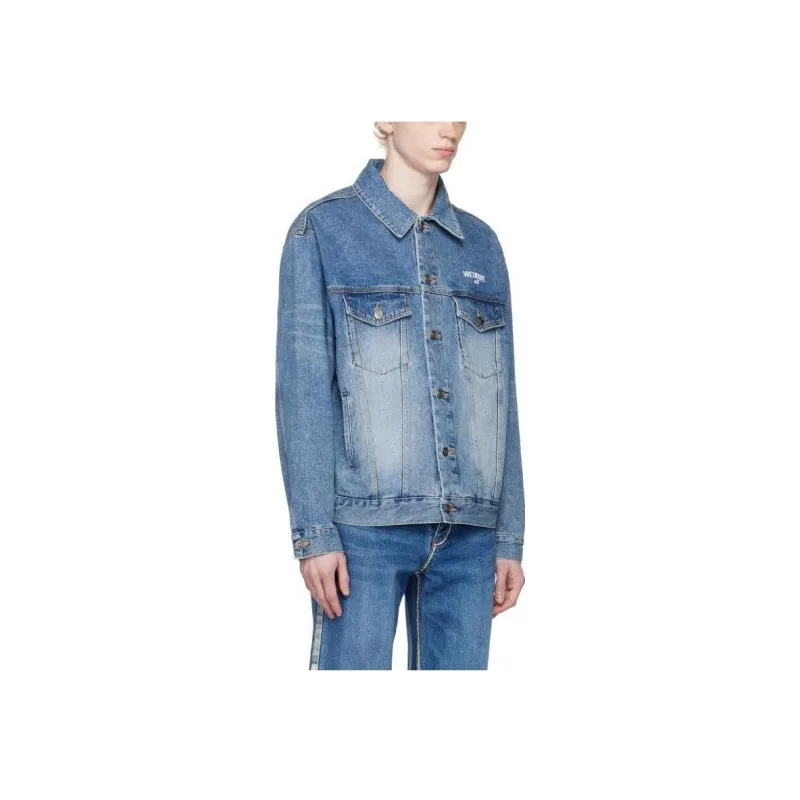 WE11DONE Logo-print Denim Jacket-3
