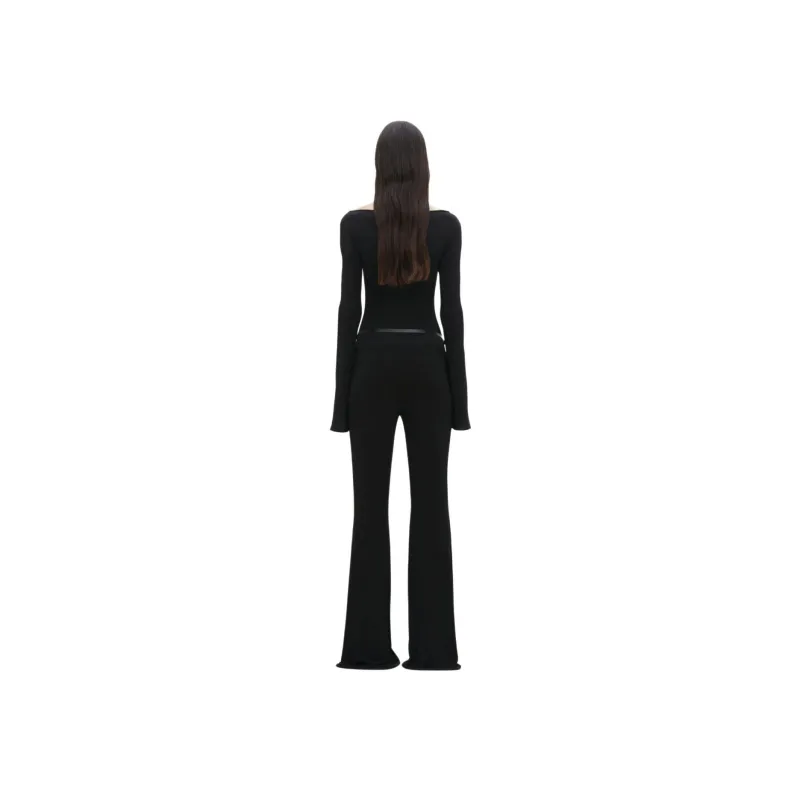 COURREGES Drop Zipped Crepe Jersey Bodysuit-2