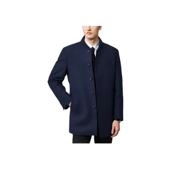 Francesco Totti Coats Men's Navy Blue