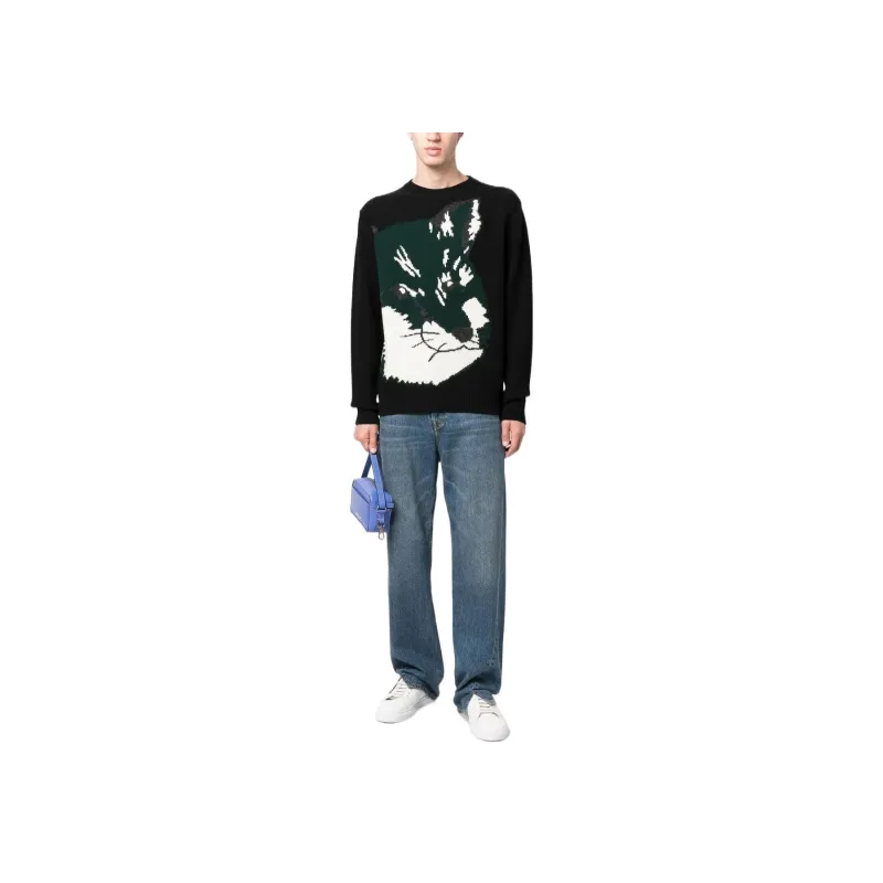 Maison Kitsuné Fox Head Jacquard Jumper-1