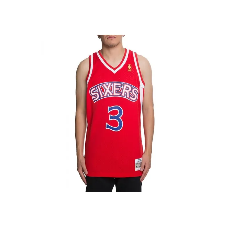Mitchell Ness Basketball Jerseys Men Red-3