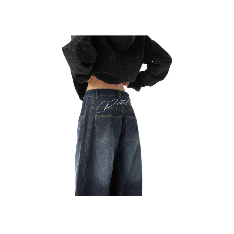 HEIYIXIANSHENG Jeans Men's Dark Blue-3