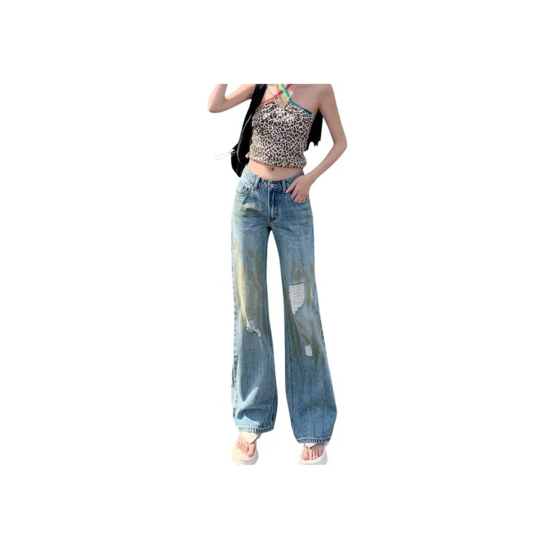 Mu Xiao Xin Jeans Women's Vintage Blue-0