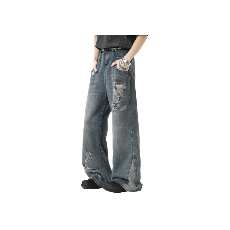 ZWWWZ Jeans Unisex Vintage Blue-0