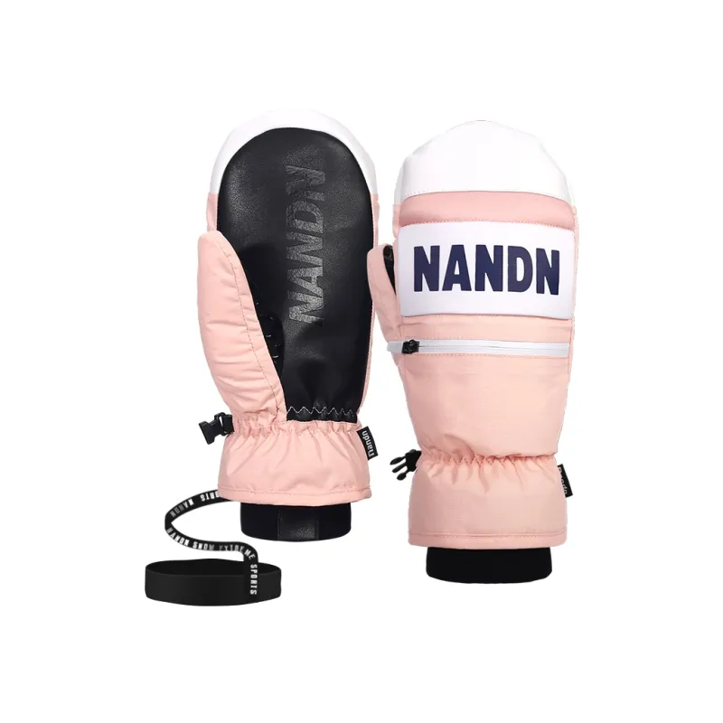 NANDN Skiing Breathable And Moisture-Wicking Padded And Fleece-Lined Fingerless Gloves Unisex-4