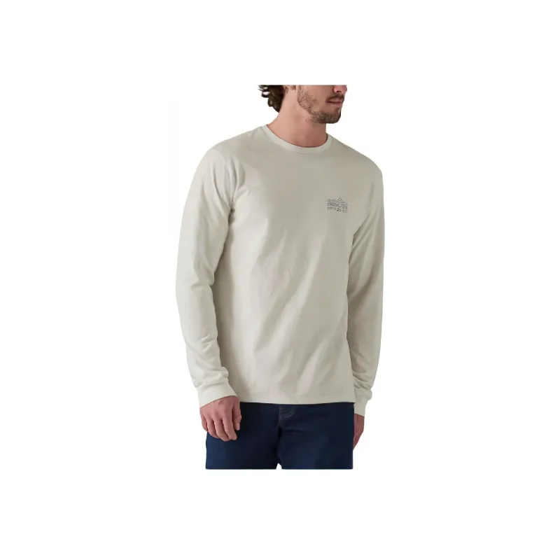Patagonia Long Sleeved Strataspire Responsibili Tee® Sweatshirt Men's Birch White-0