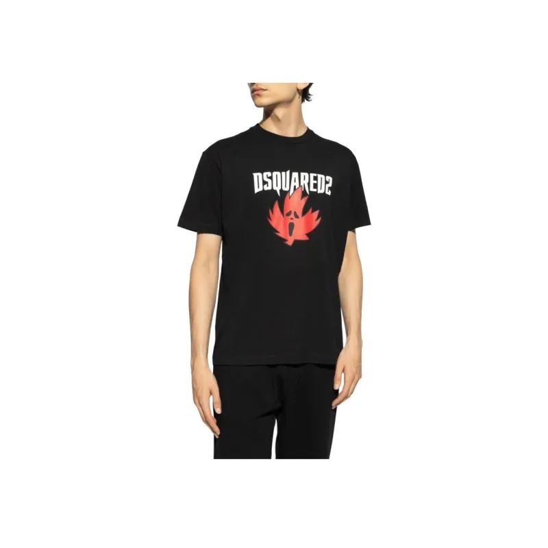 DSQUARED 2 Logo Printed Crewneck T Shirt-1