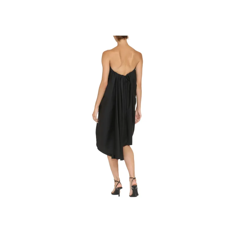 Givenchy Logo Motif Plaque Asymmetrical Sleeveless Dress-2