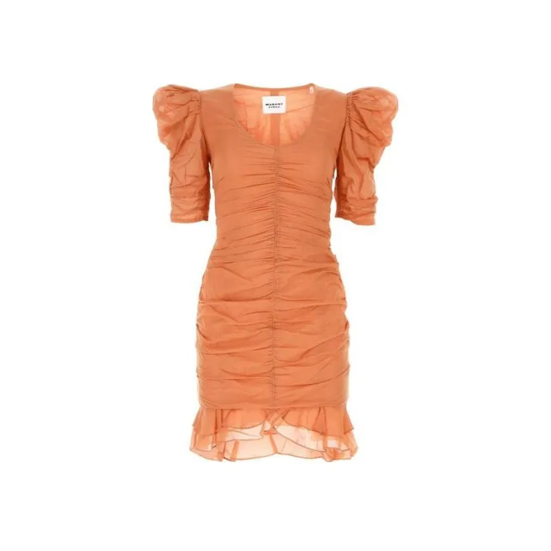 ISABEL MARANT ETOILE Puff Sleeved Gathered Mini Dress-0