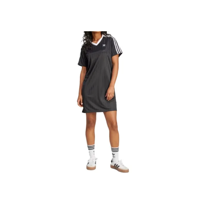 Adidas Short Sleeved Dress Women's Black-1