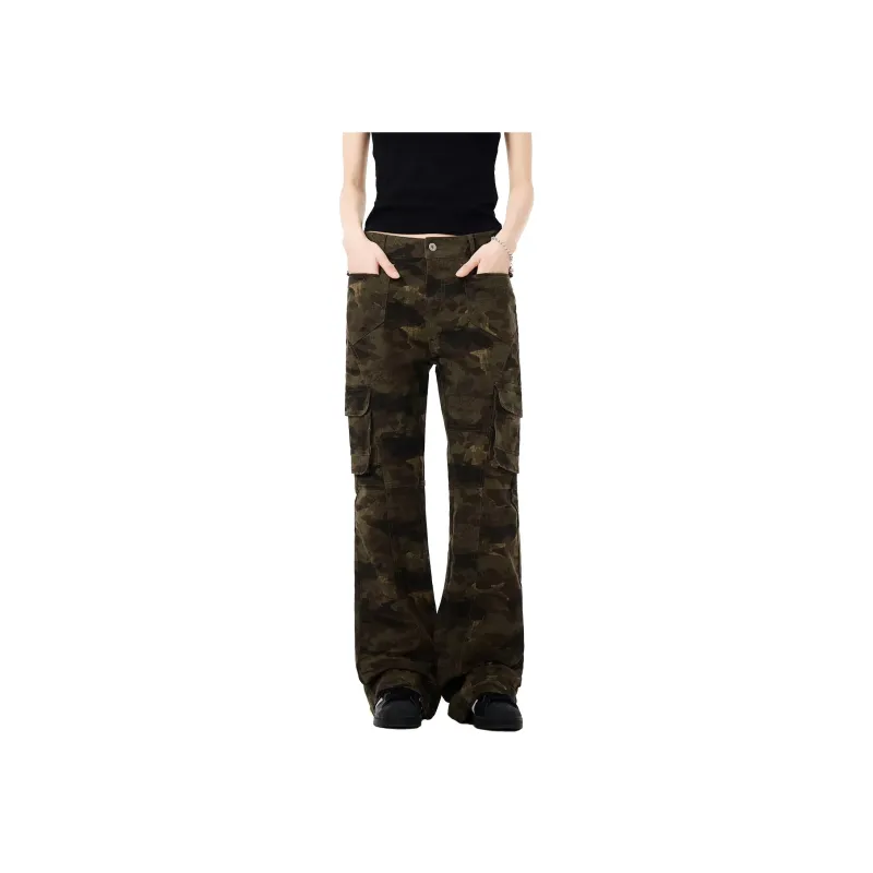 Beam Mix With Kimchi Slim Fit Bootcut Camouflage Jeans Unisex-7
