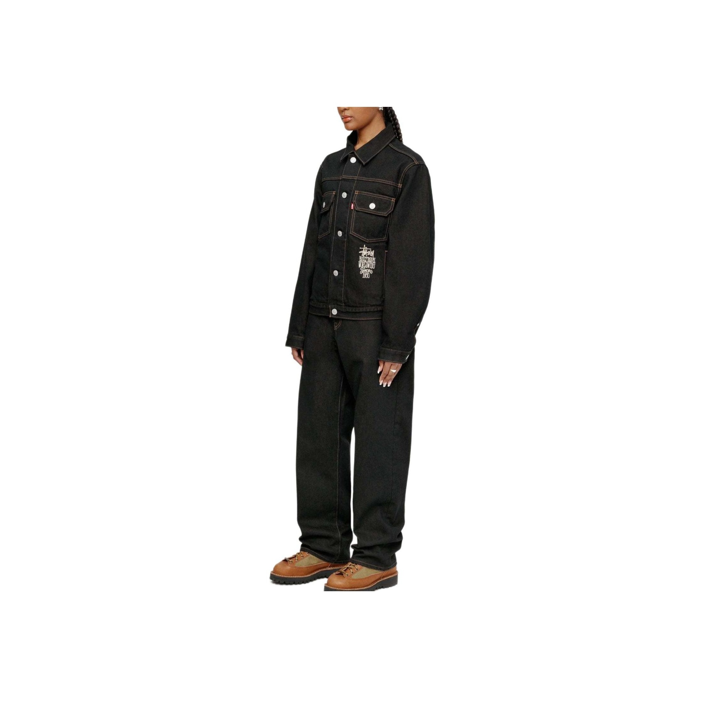 Stussy x levi’s crispy rinse Jacket Stüssy Levi's Crispy Rinse Trucker Jacket Black/Brown Size X