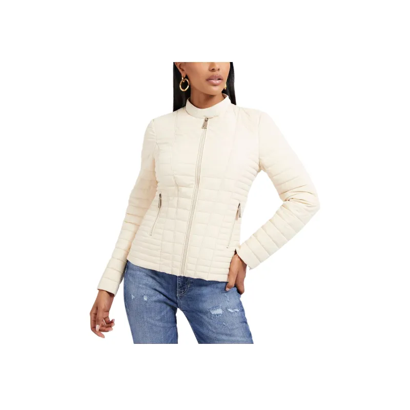 GUESS Jackets Coats Women's Ecru-2