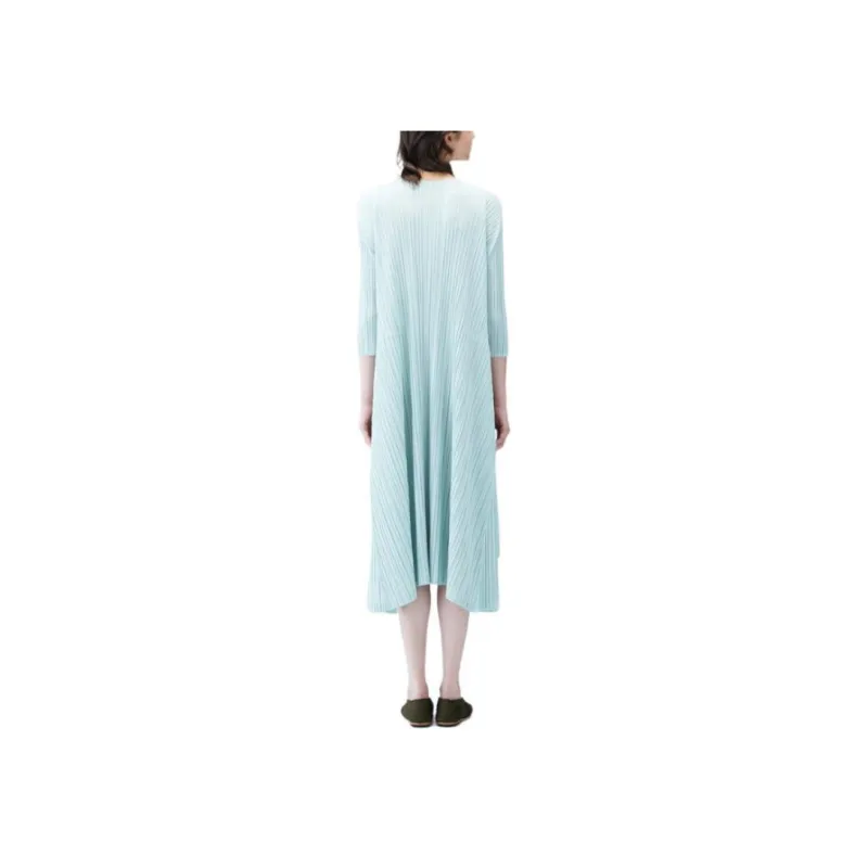PLEATS PLEASE ISSEY MIYAKE Long-Sleeved Dresses Women's Light Green-2