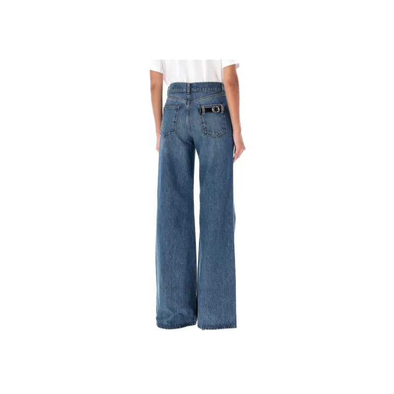 COPERNI Tonal Stiched Wide Leg Denim Jeans-2