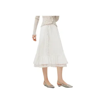 Love To Serve Casual Long Skirt Women's White