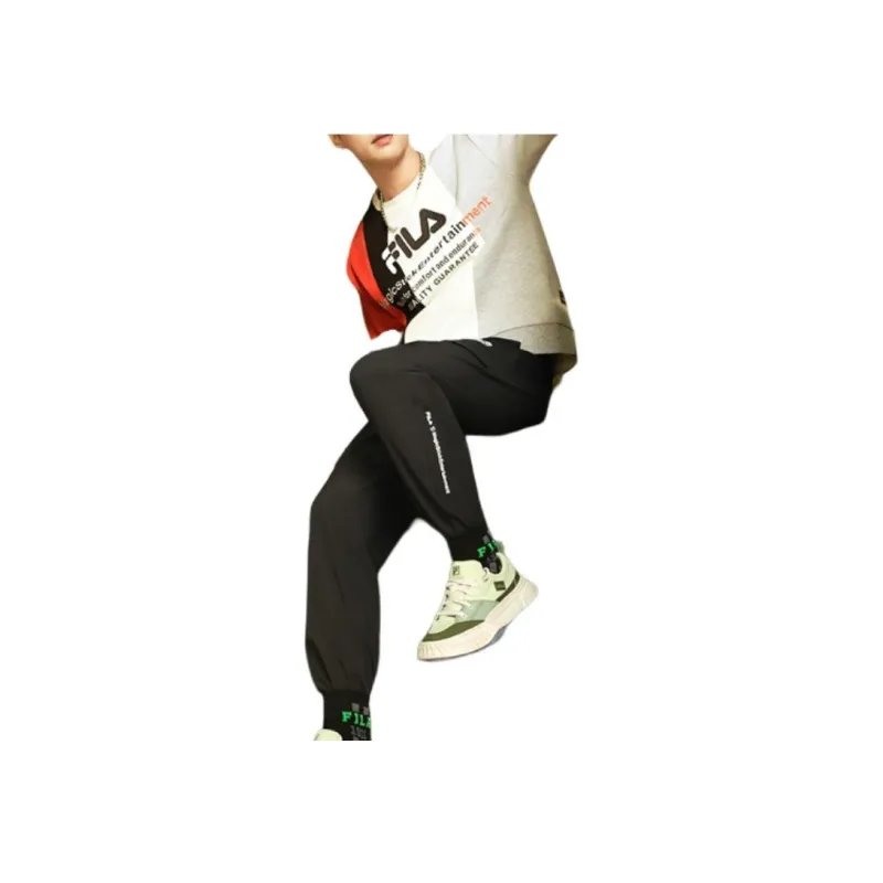 FILA X Magic Stick Joint Series Knitted Sweatpants Men Black-2