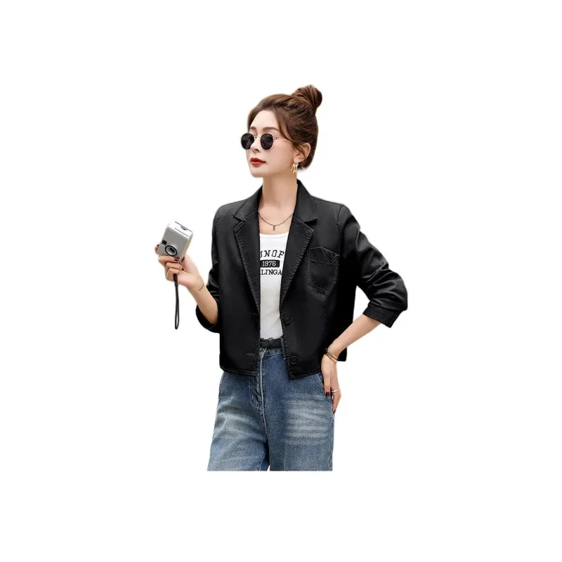 Fele.d Leather Jackets Women's-11